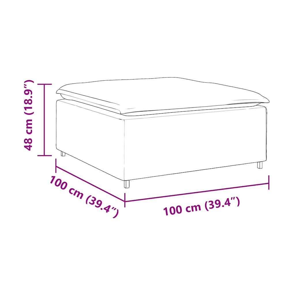 vidaXL Modulares Sofa Fußhocker-Modul Dunkelgrau 100x100x48 cm