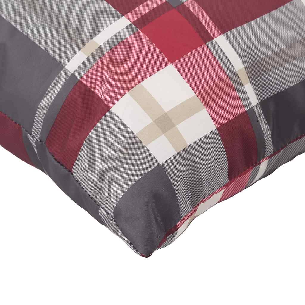 vidaXL Sofakissen 4 Stk. Rot Karomuster 60x60 cm Stoff