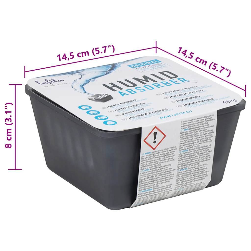 Lafita Raumentfeuchter mit Nachfüllbeuteln 2 Stk. 450 g