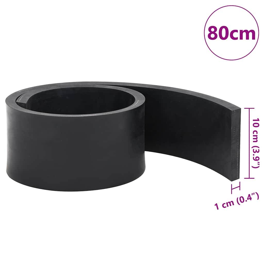 vidaXL Gummileiste für Schneepflug Schwarz 80x10x1 cm