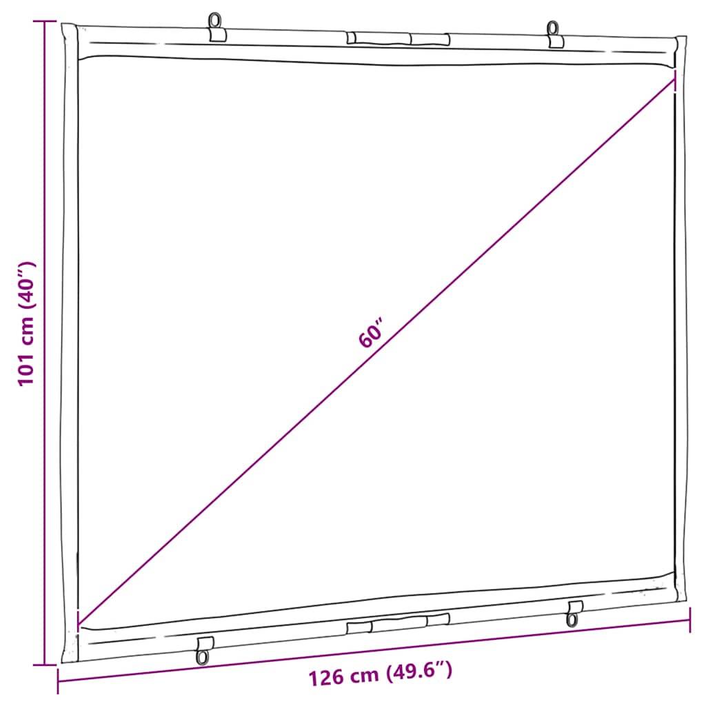 vidaXL Beamer Leinwand Wandhängend 60 Zoll 4:3