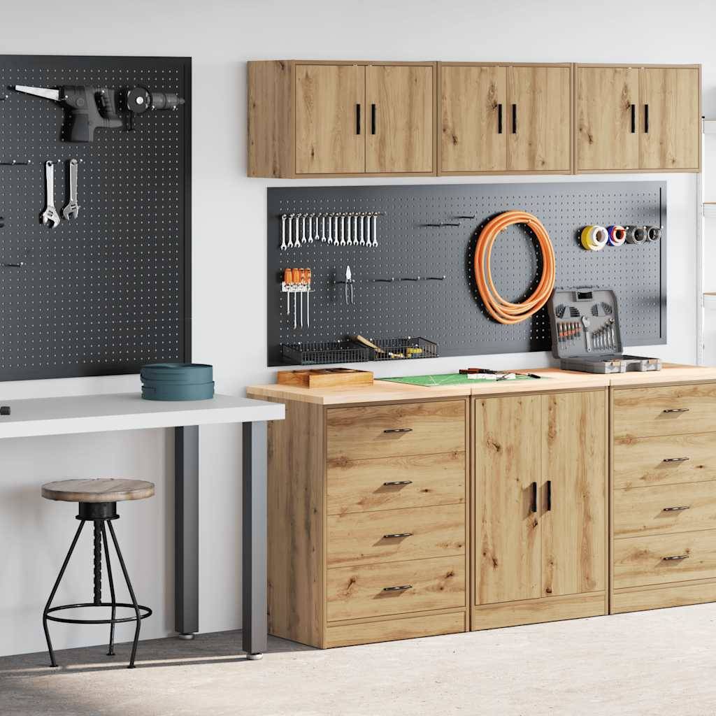 vidaXL Garagenschränke 2 Stk. Artisan-Eiche Holzwerkstoff