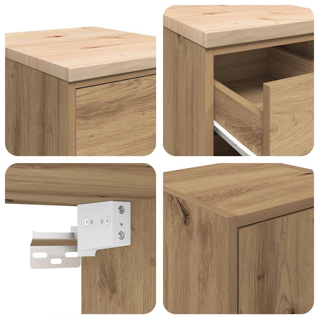 vidaXL Garagenschränke 2 Stk. Artisan-Eiche Holzwerkstoff