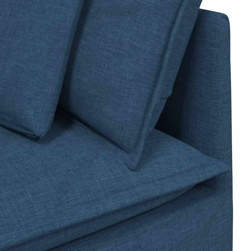 vidaXL Modulares Sofa Eckmodul mit Kissen Blau 100 cm