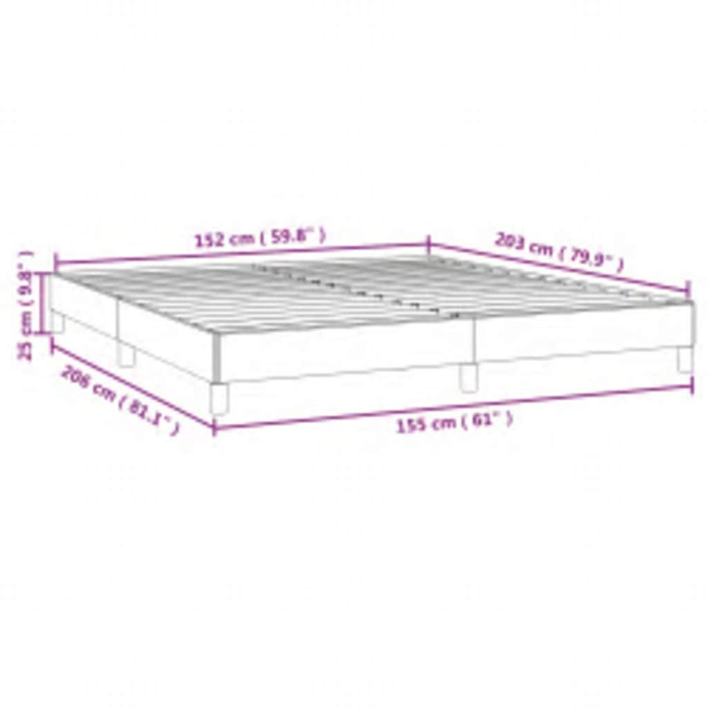 vidaXL Bettgestell ohne Matratze Dunkelgrau 152x203 cm Queen-Size Samt