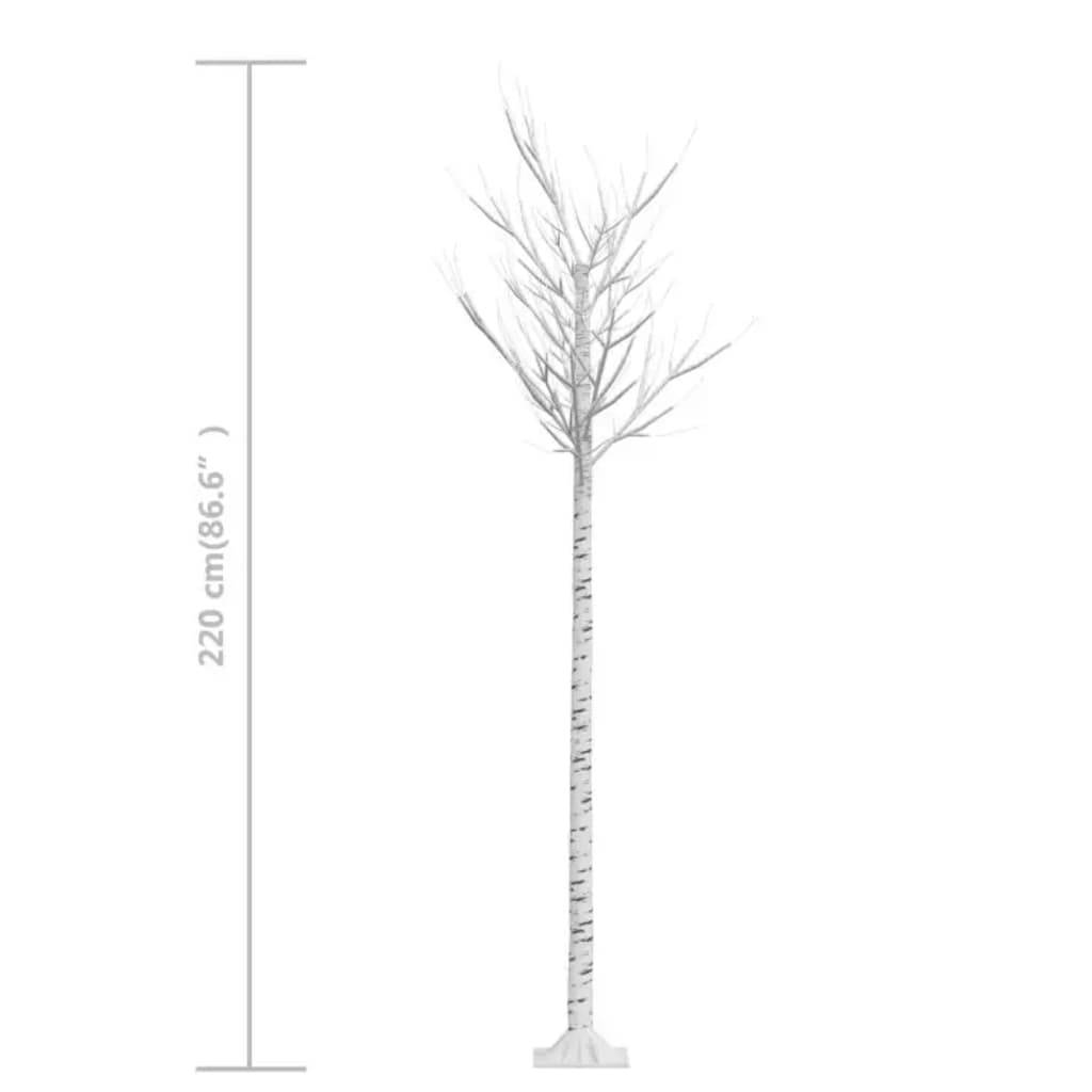 vidaXL Weihnachtsbaum 220 LEDs 2,2 m Kaltweiß Indoor Outdoor