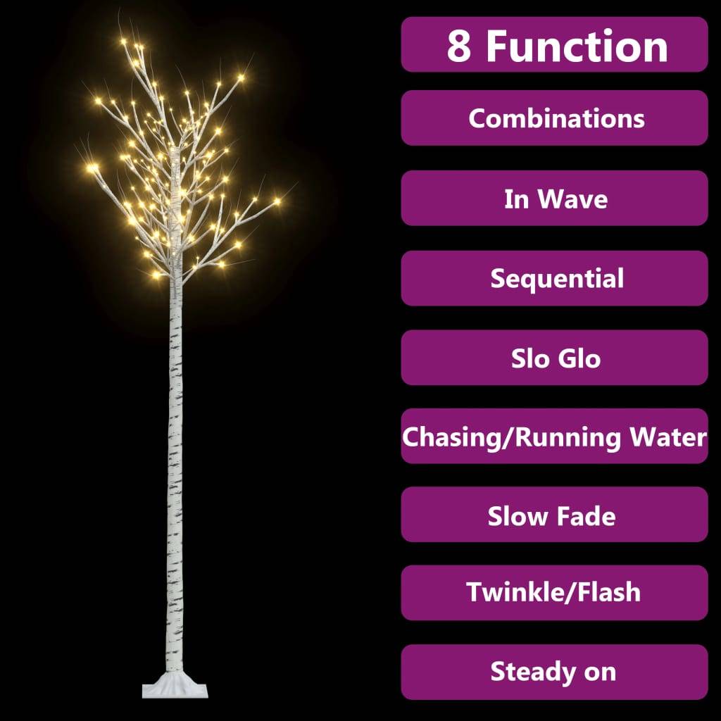 vidaXL Weihnachtsbaum 220 LEDs 2,2 m Warmweiß Indoor Outdoor