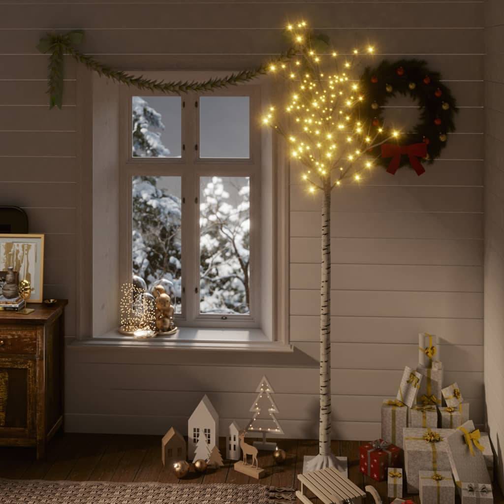 vidaXL Weihnachtsbaum 220 LEDs 2,2 m Warmweiß Indoor Outdoor