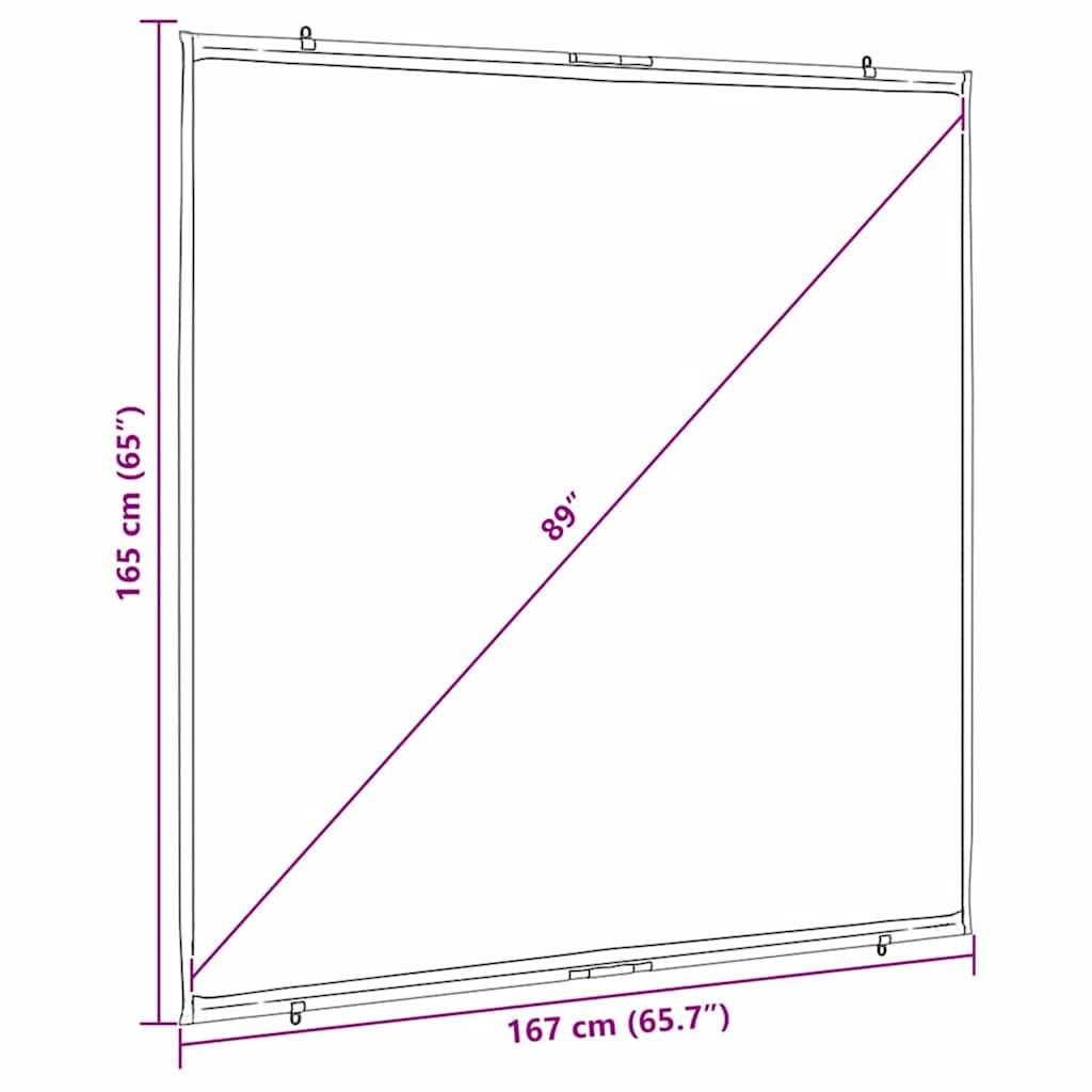 vidaXL Beamer Leinwand Wandhängend 89 Zoll 1:1