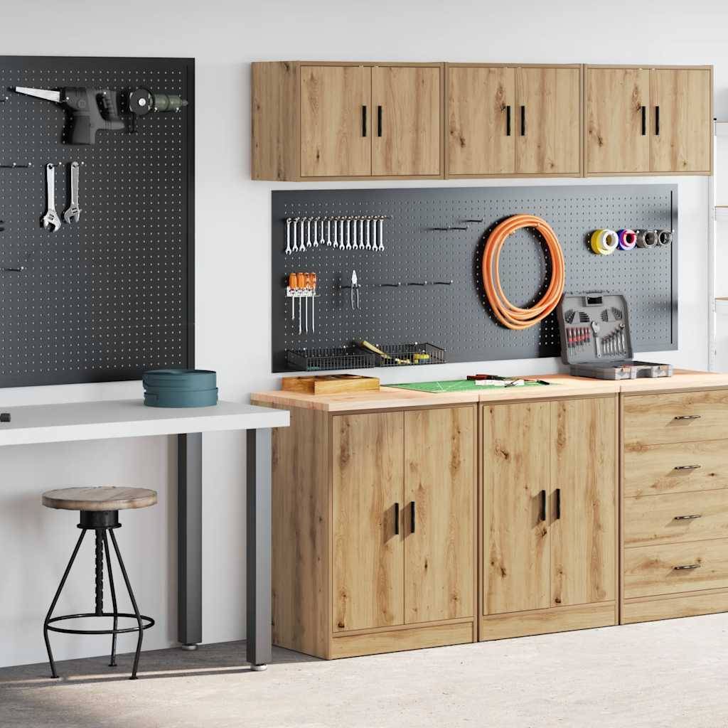vidaXL Garagenschränke 2 Stk. Artisan-Eiche Holzwerkstoff