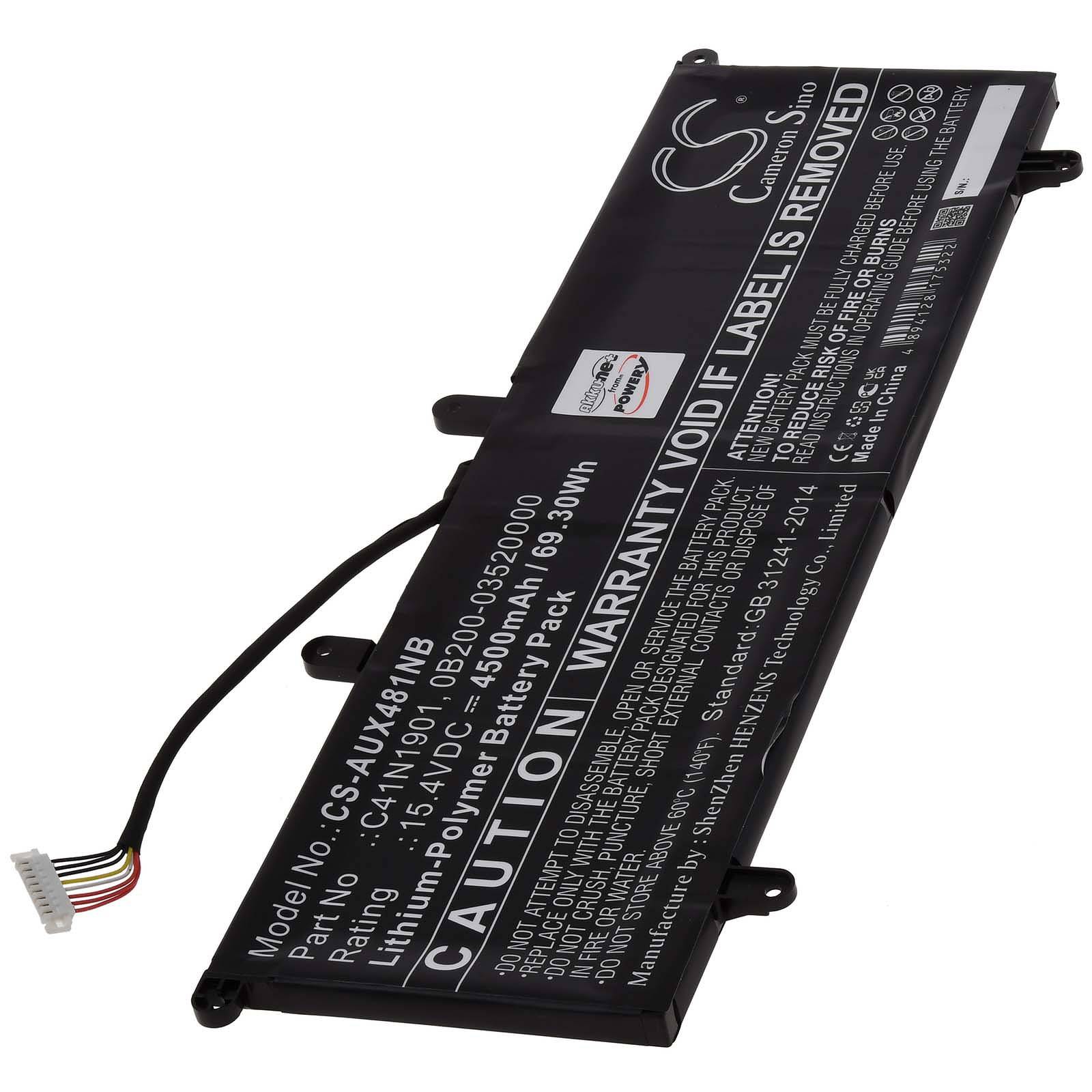 Powery Akku für Laptop Asus Zenbook Duo UX481FL-B7611T, 15,4V, Li-Polymer