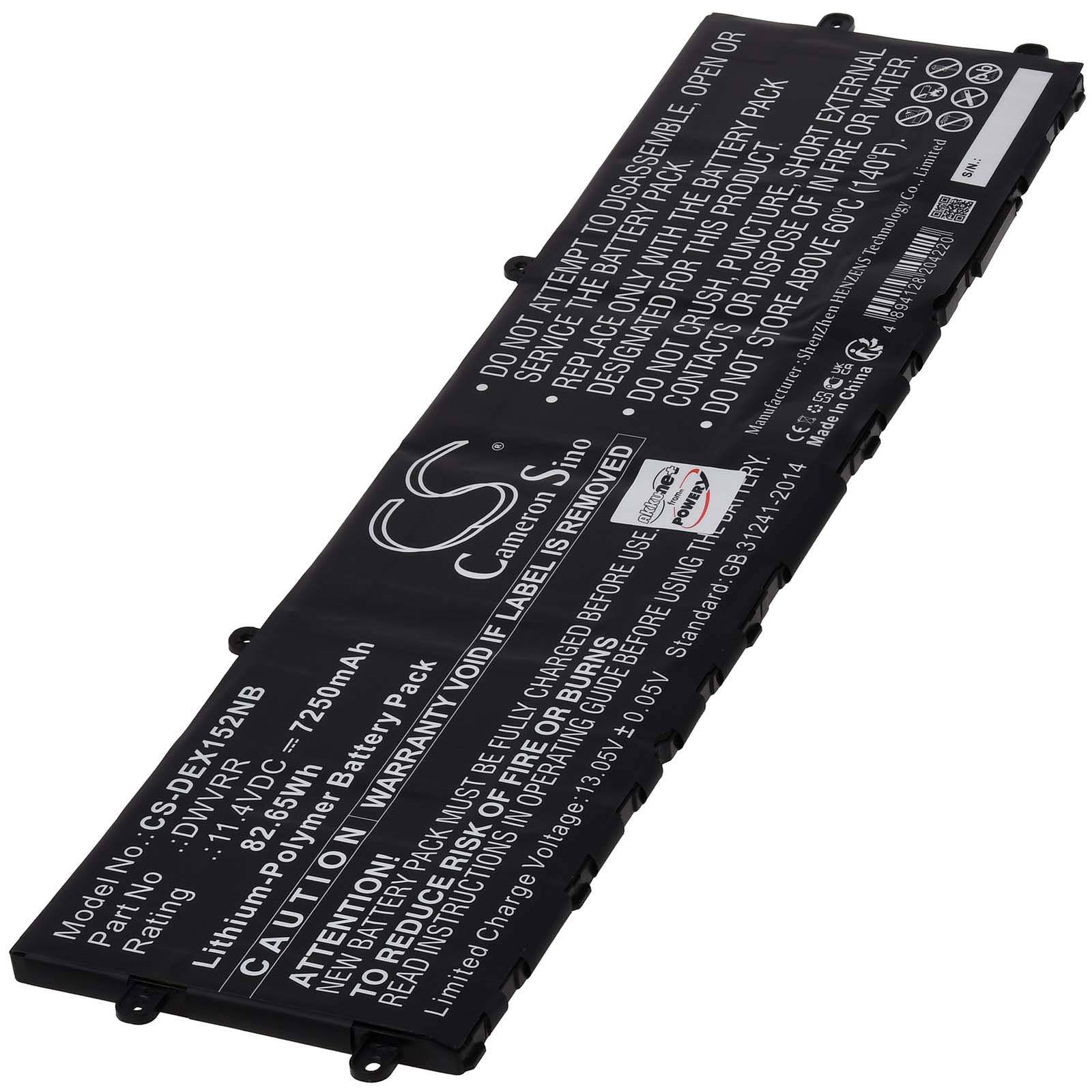 Powery Akku für Dell Alienware X15 R2 NAHMX15R2_PH3E Laptop, 11,4V, Li-Ion