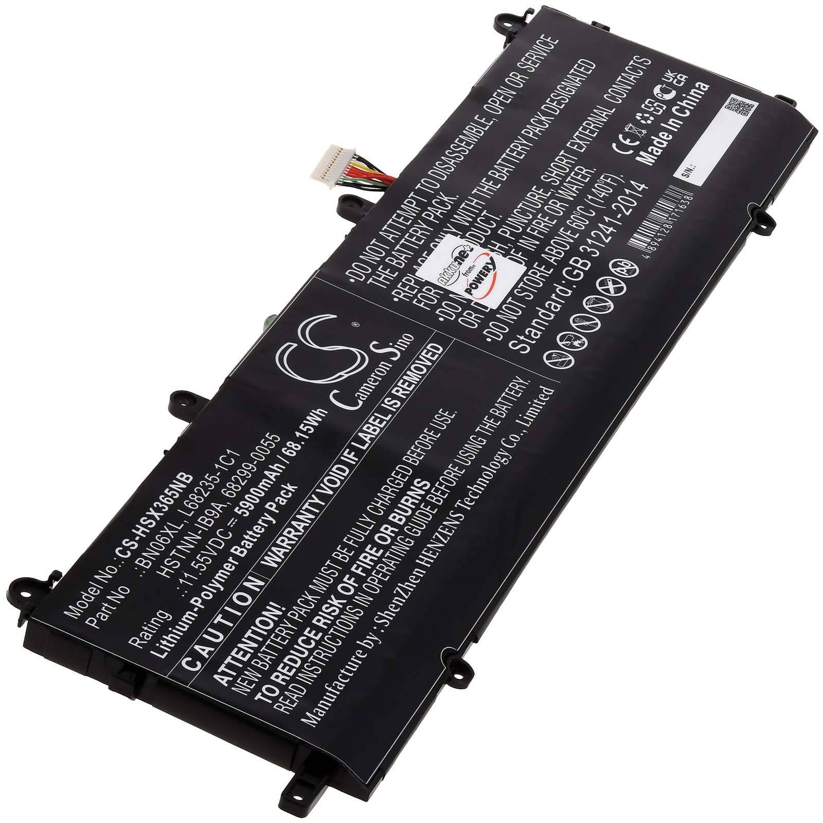 Powery Akku für Laptop HP Spectre X360 15-EB0025TX, 11,55V, Li-Polymer