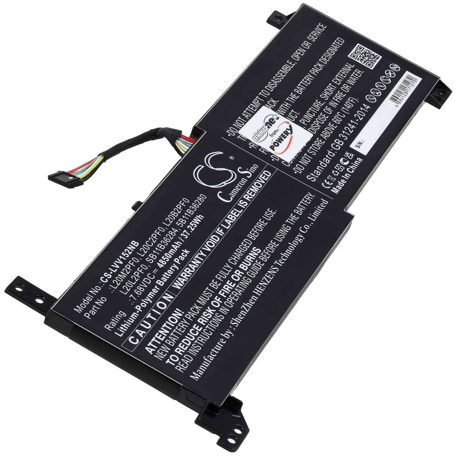 Powery Akku kompatibel mit Lenovo Typ 5B11B36280, 7,68V, Li-Polymer