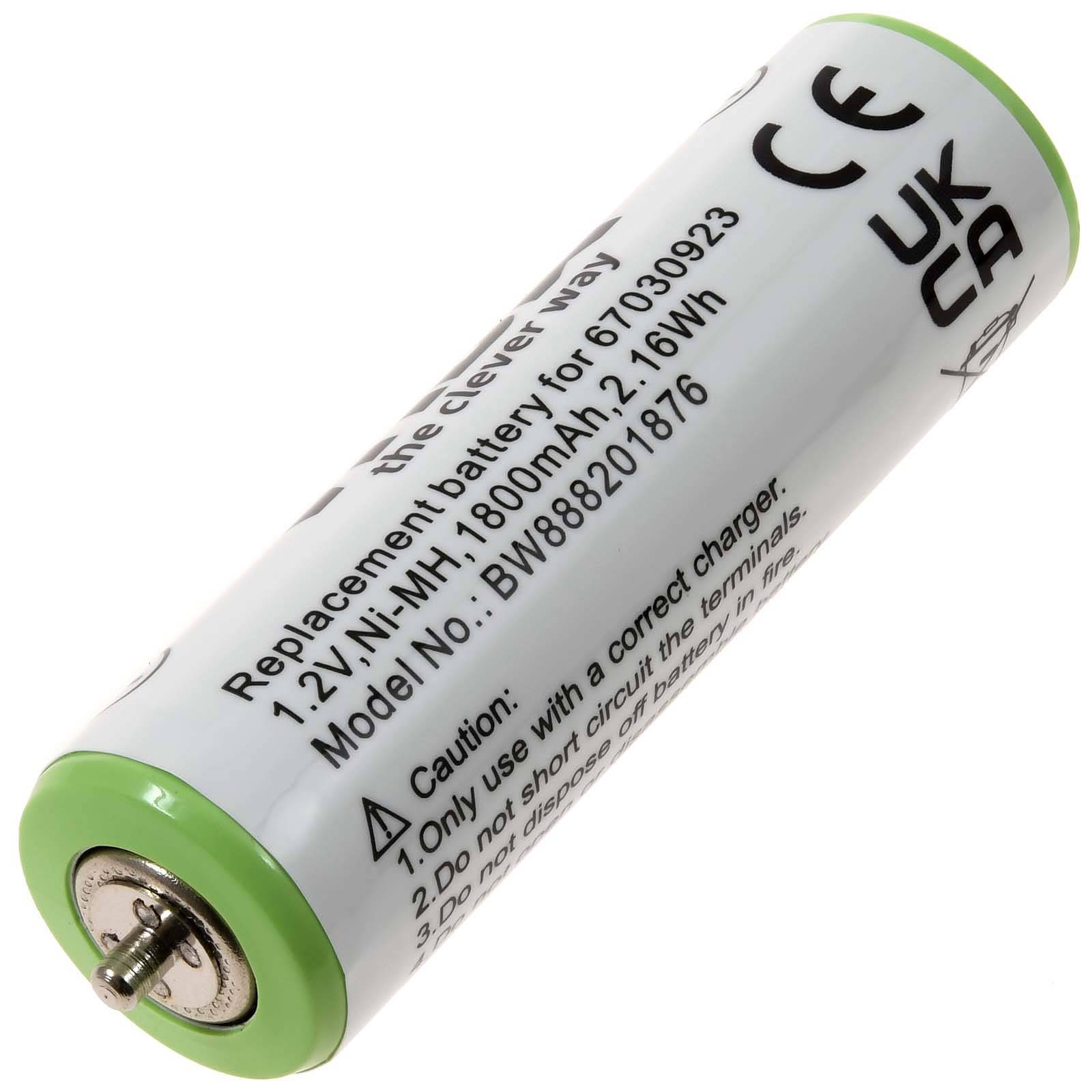 Powery Akku kompatibel mit Braun 65743705, 1,2V, NiMH