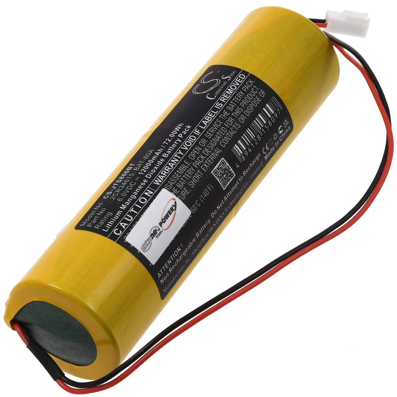 Powery Batterie für Jablotron Oasis JA-80A drahtlose Funk-Außensirene, 6V, LiMnO2