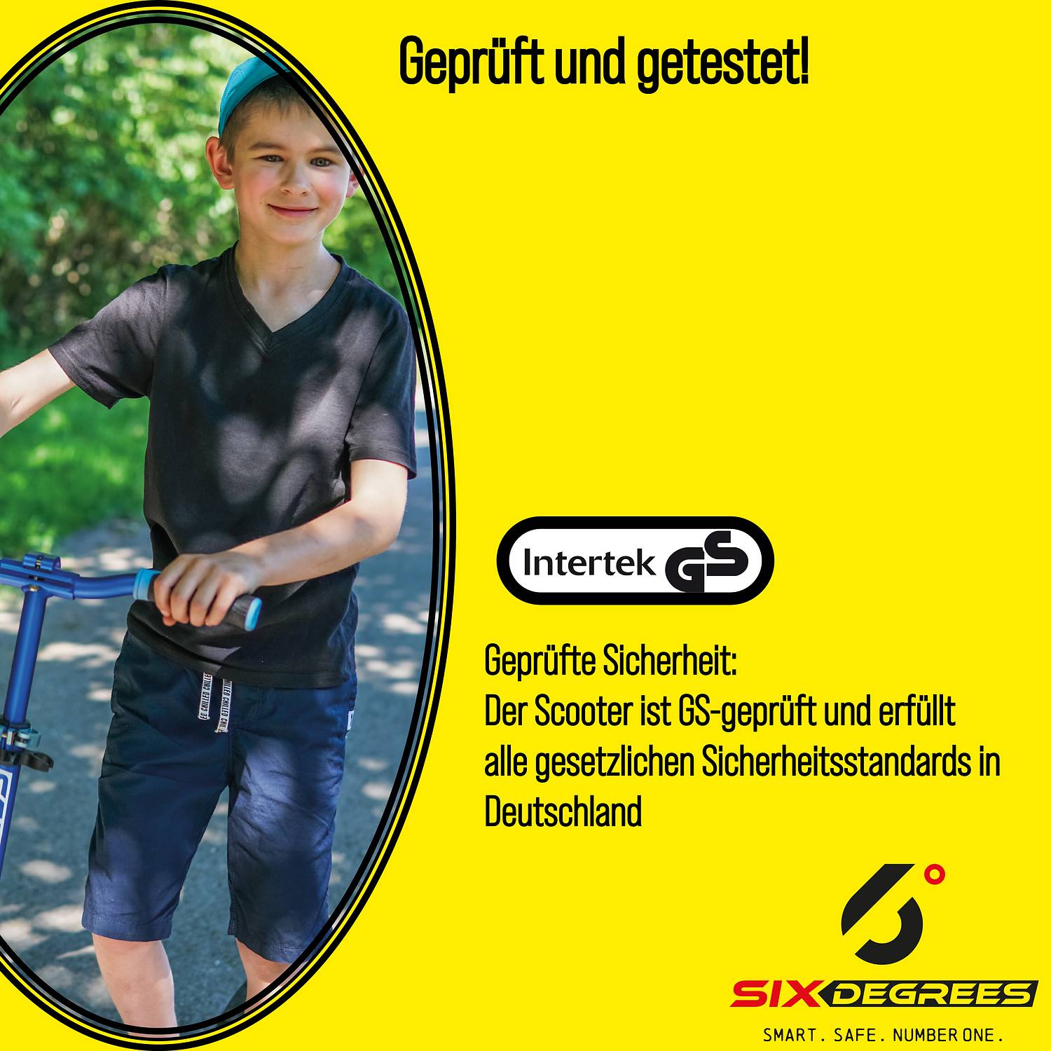 SIX DEGREES Aluminium Scooter Junior 180/145 mm gelb