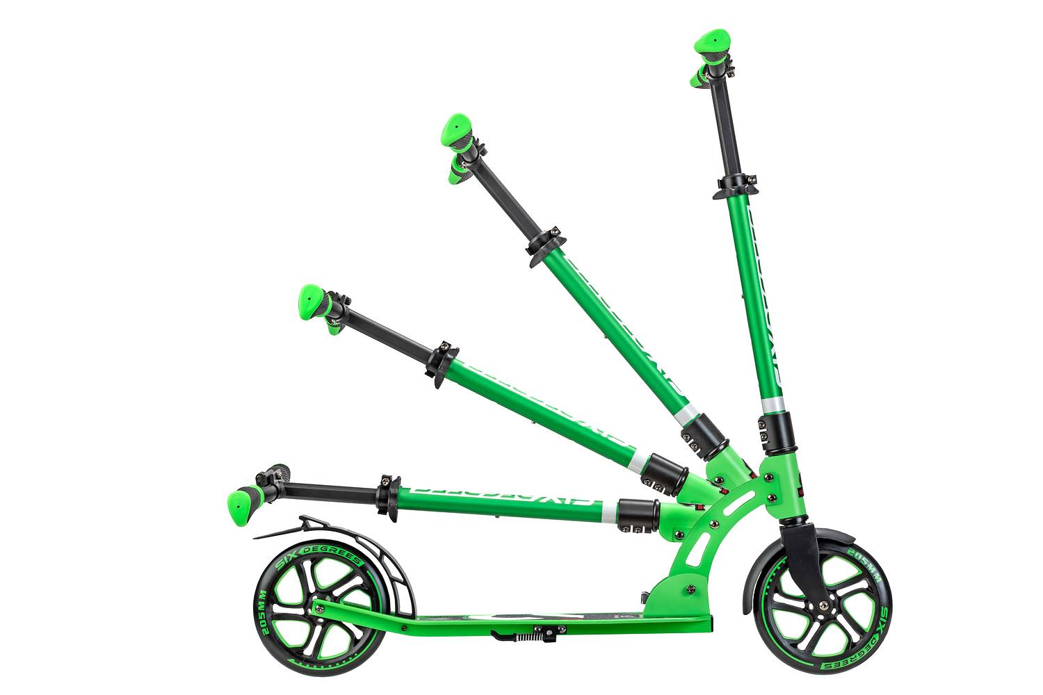 SIX DEGREES Aluminium Scooter 205 mm hellgrün