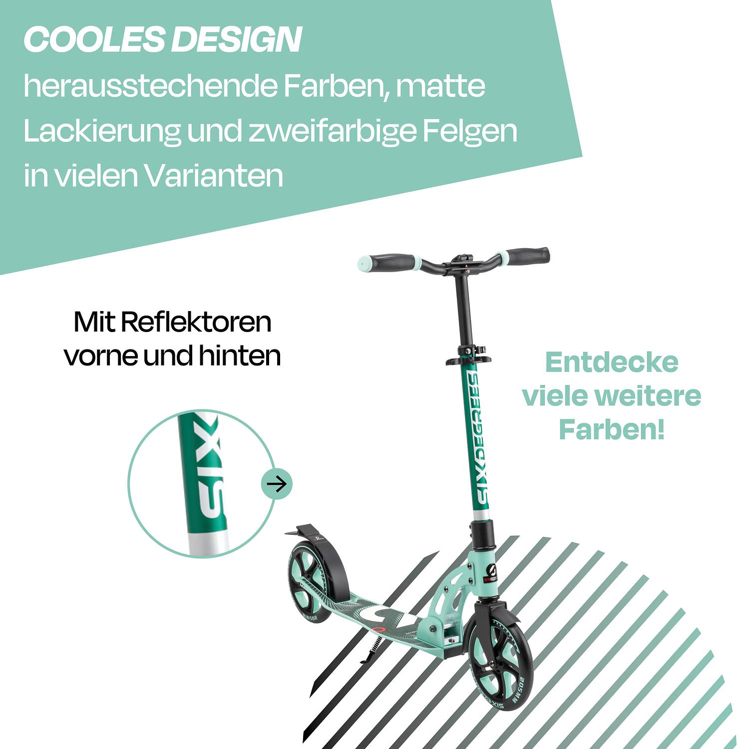 SIX DEGREES Aluminium Scooter 205 mm mint