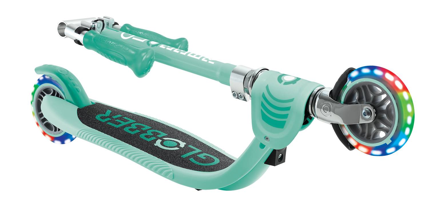 GLOBBER FLOW FOLDABLE JUNIOR LIGHTS mint, mit Leuchtrollen