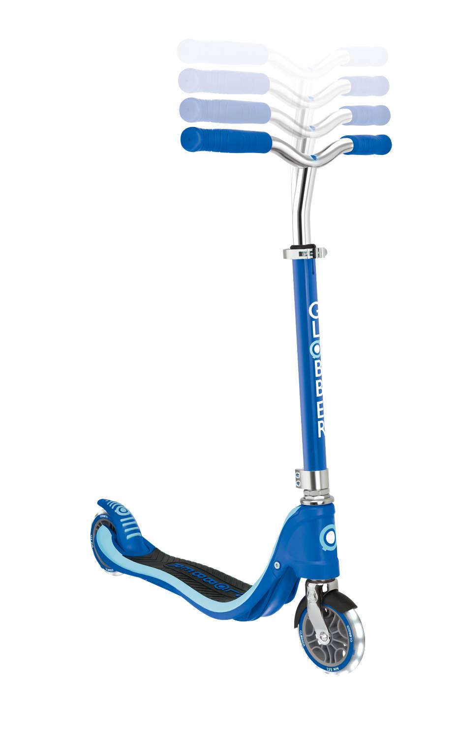 GLOBBER FLOW 125 LIGHTS dunkelblau, mit Leuchtrollen