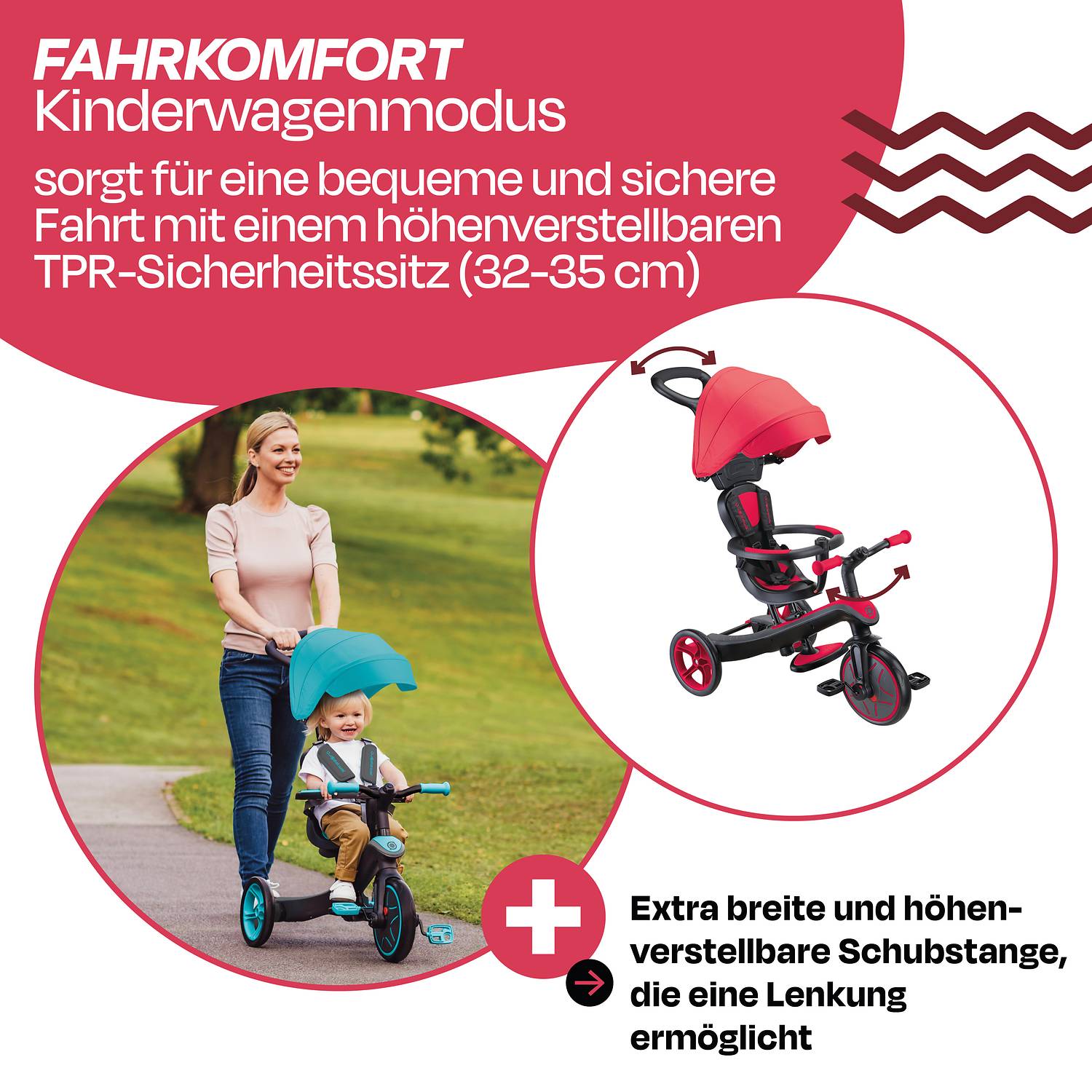 GLOBBER EXPLORER TRIKE 4in1 rot