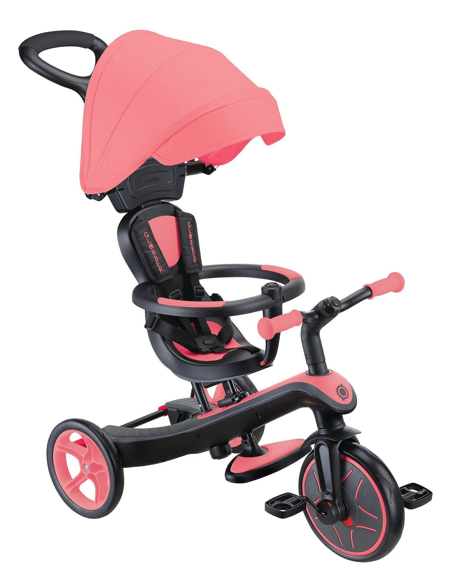 GLOBBER EXPLORER TRIKE 4in1 coral pink