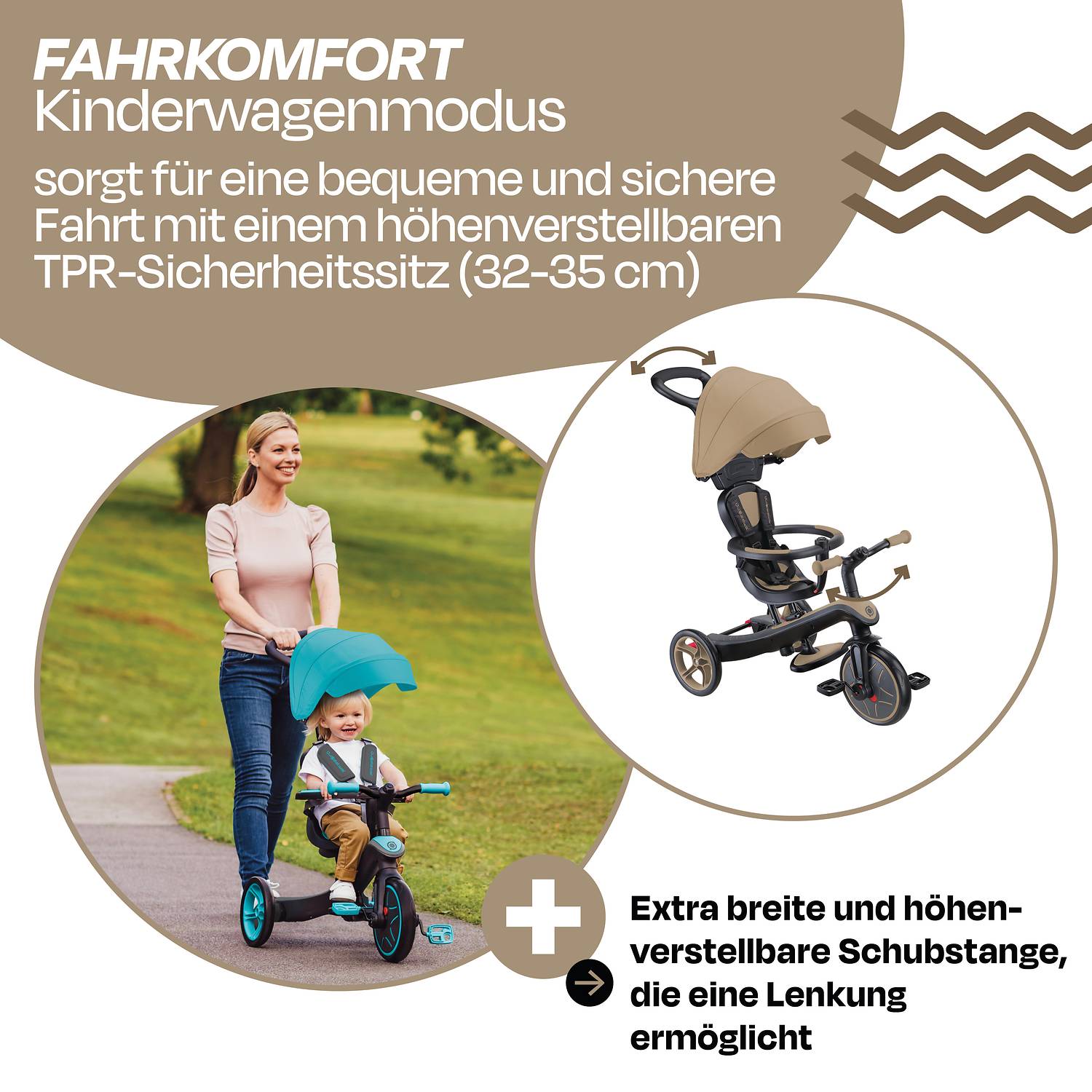 GLOBBER EXPLORER TRIKE 4in1 sand