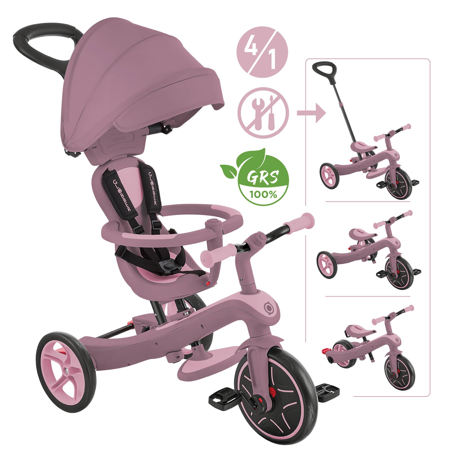 GLOBBER EXPLORER TRIKE 4in1 ECO beere