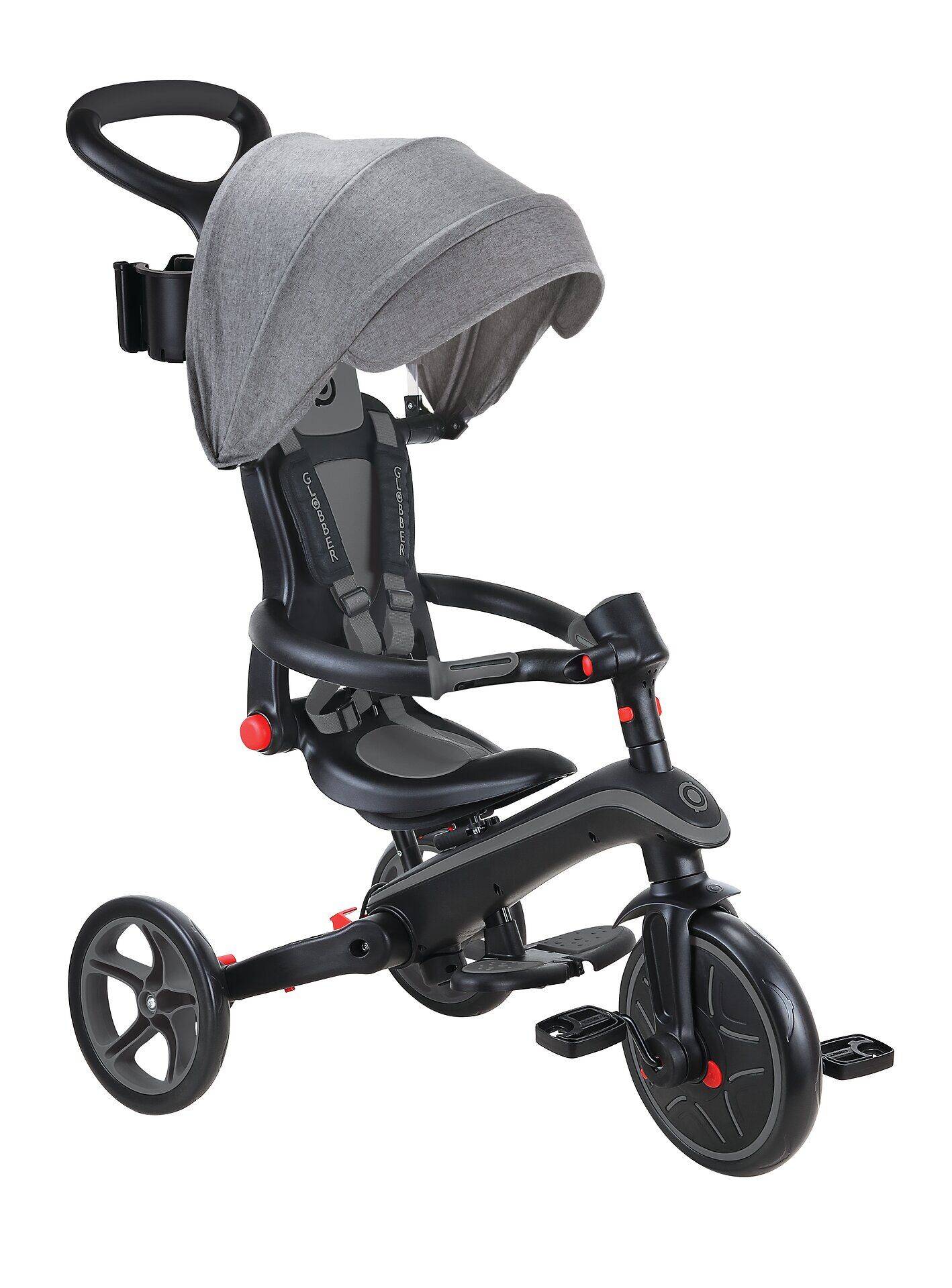 GLOBBER EXPLORER TRIKE FOLDABLE 4in1 schwarz-grau