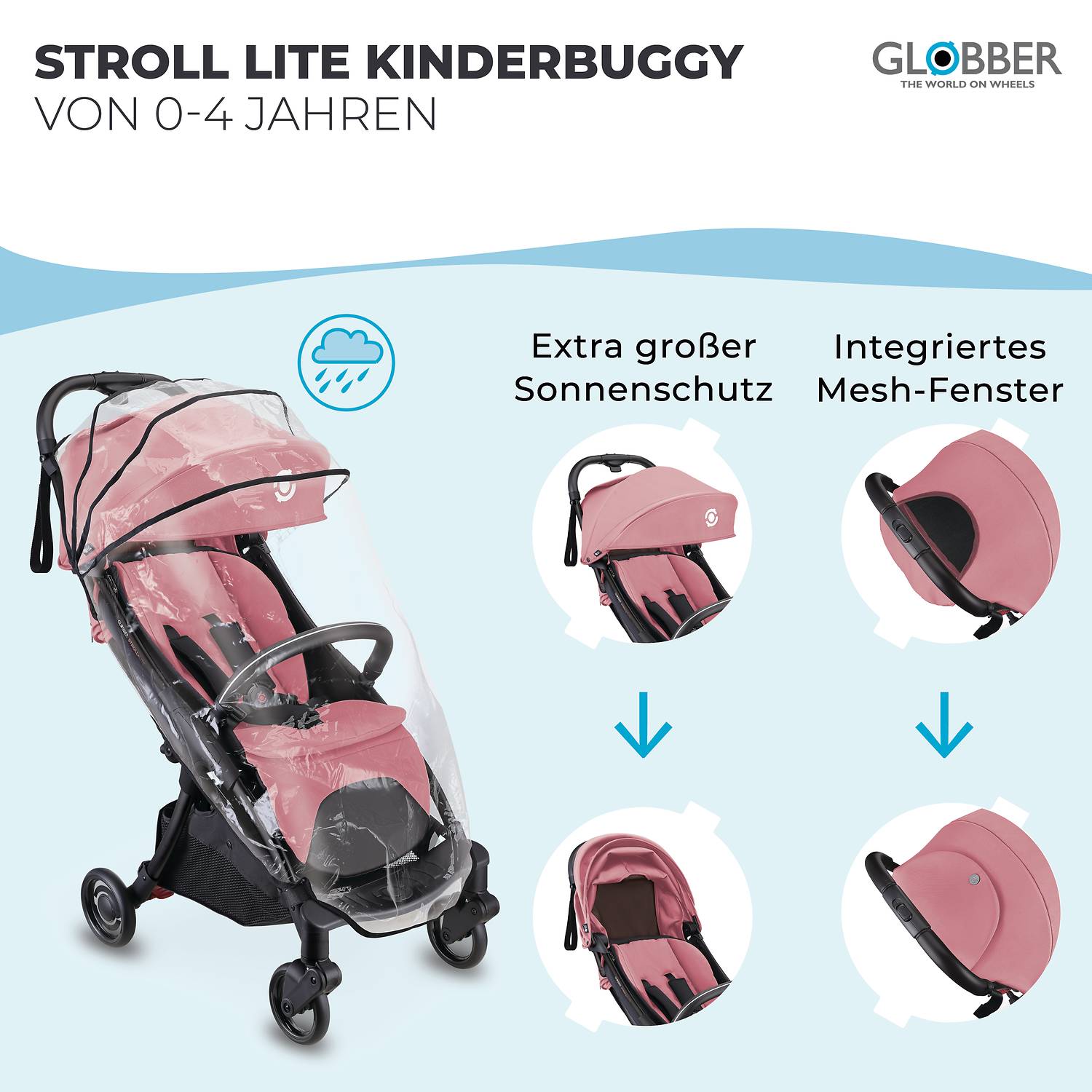 GLOBBER STROLL LITE rosa