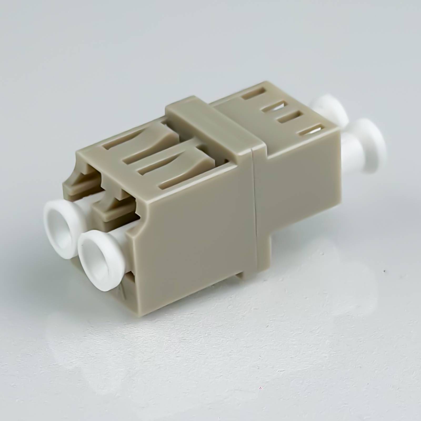 hb-digital LWL Verbinder LC/UPC-LC/UPC Duplex OM1/OM2 Multimode beige