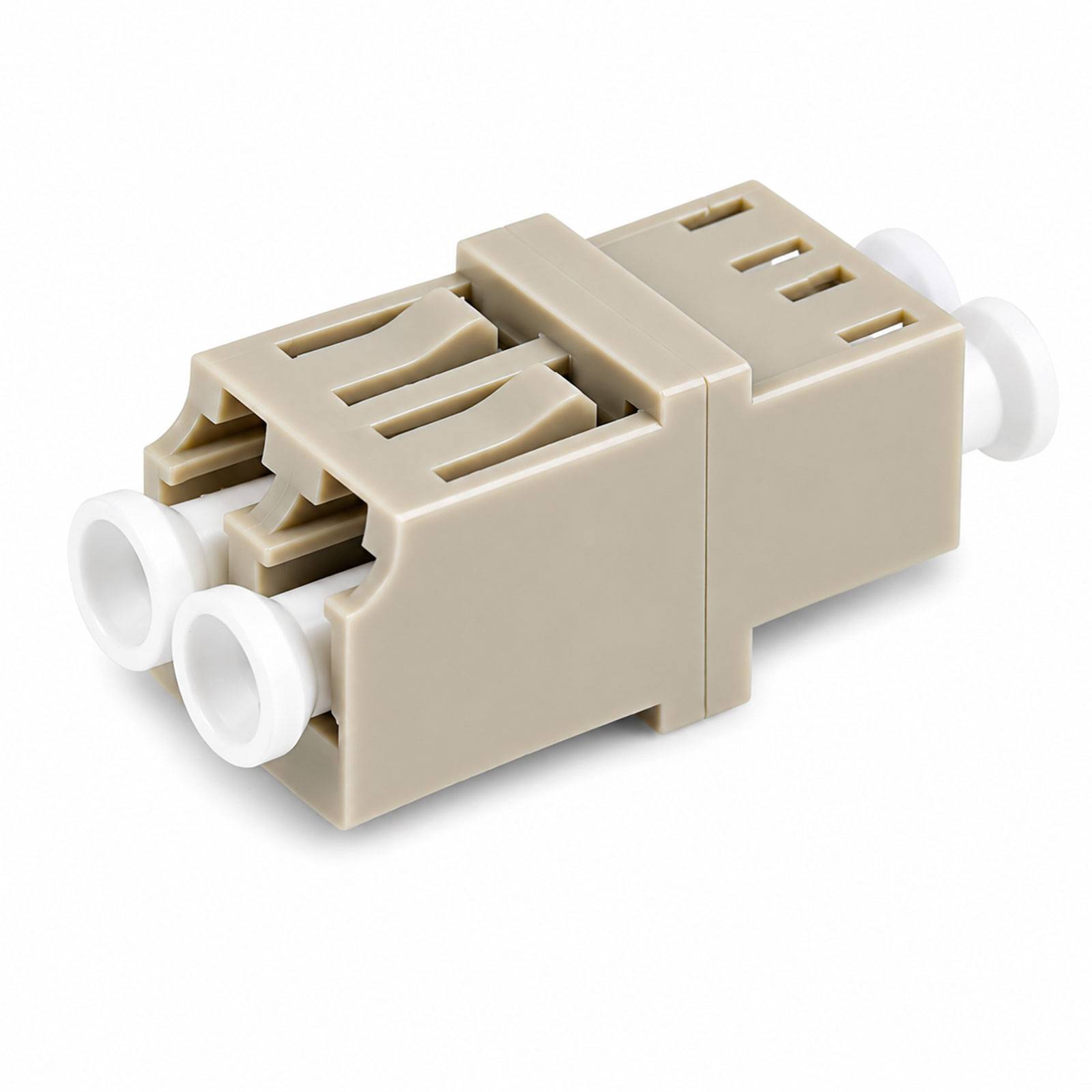 hb-digital LWL Verbinder LC/UPC-LC/UPC Duplex OM1/OM2 Multimode beige