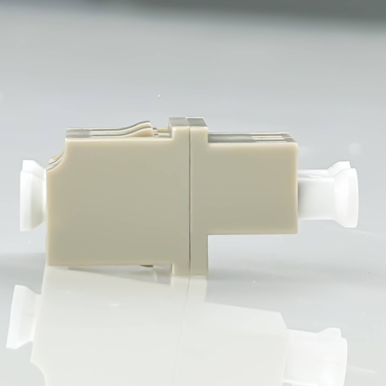 hb-digital LWL Verbinder LC/UPC-LC/UPC Duplex OM1/OM2 Multimode beige