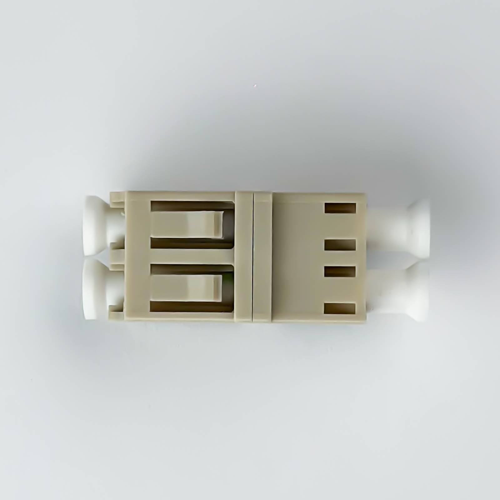 hb-digital LWL Verbinder LC/UPC-LC/UPC Duplex OM1/OM2 Multimode beige