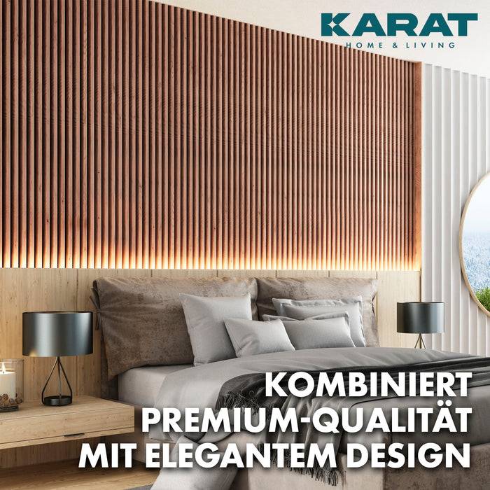 FLOORDIREKT Akustikpaneel in Holzoptik - Ermöglicht eine angenehme Raumakustik - In verschiedenen Farben erhältlich - Red Oak - 118 x 60 cm