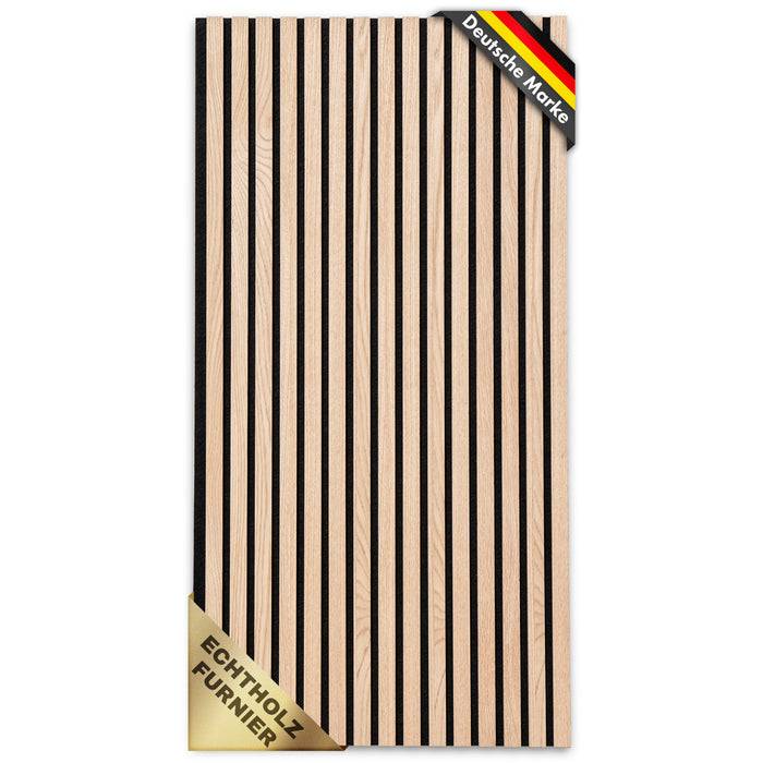 FLOORDIREKT Akustikpaneel in Holzoptik - Ermöglicht eine angenehme Raumakustik - In verschiedenen Farben erhältlich - White Oak - 60 x 60 cm