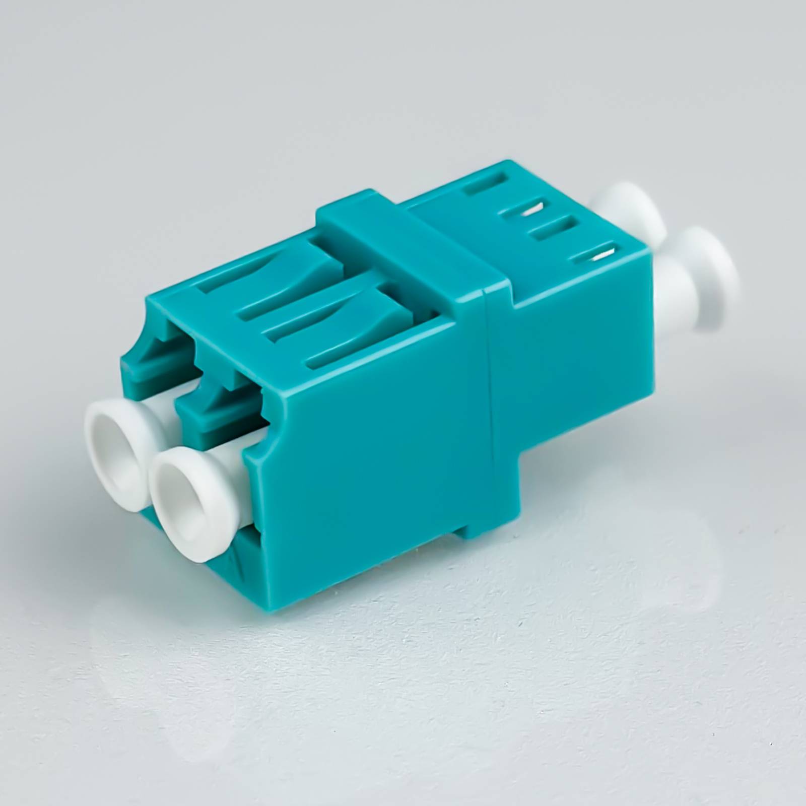 hb-digital LWL Verbinder LC/UPC-LC/UPC Duplex OM3 Multimode aqua