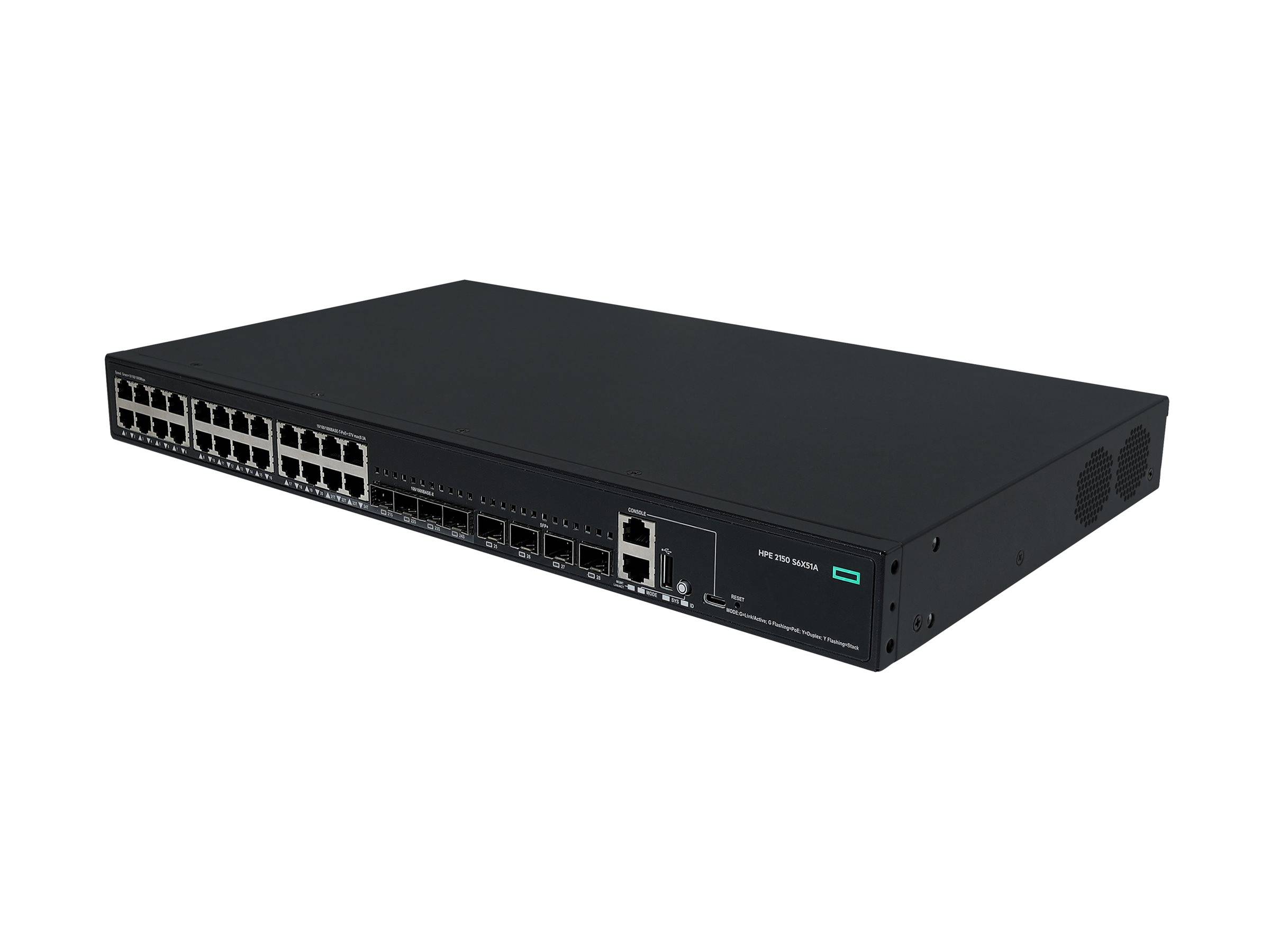 HPE Networking Comware 5150L 24p 10M/100M/1G PoE+ 4p SFP 1G Combo 4p SFP+ 1G/10G 405W - Switch - L3 Lite - managed - 24