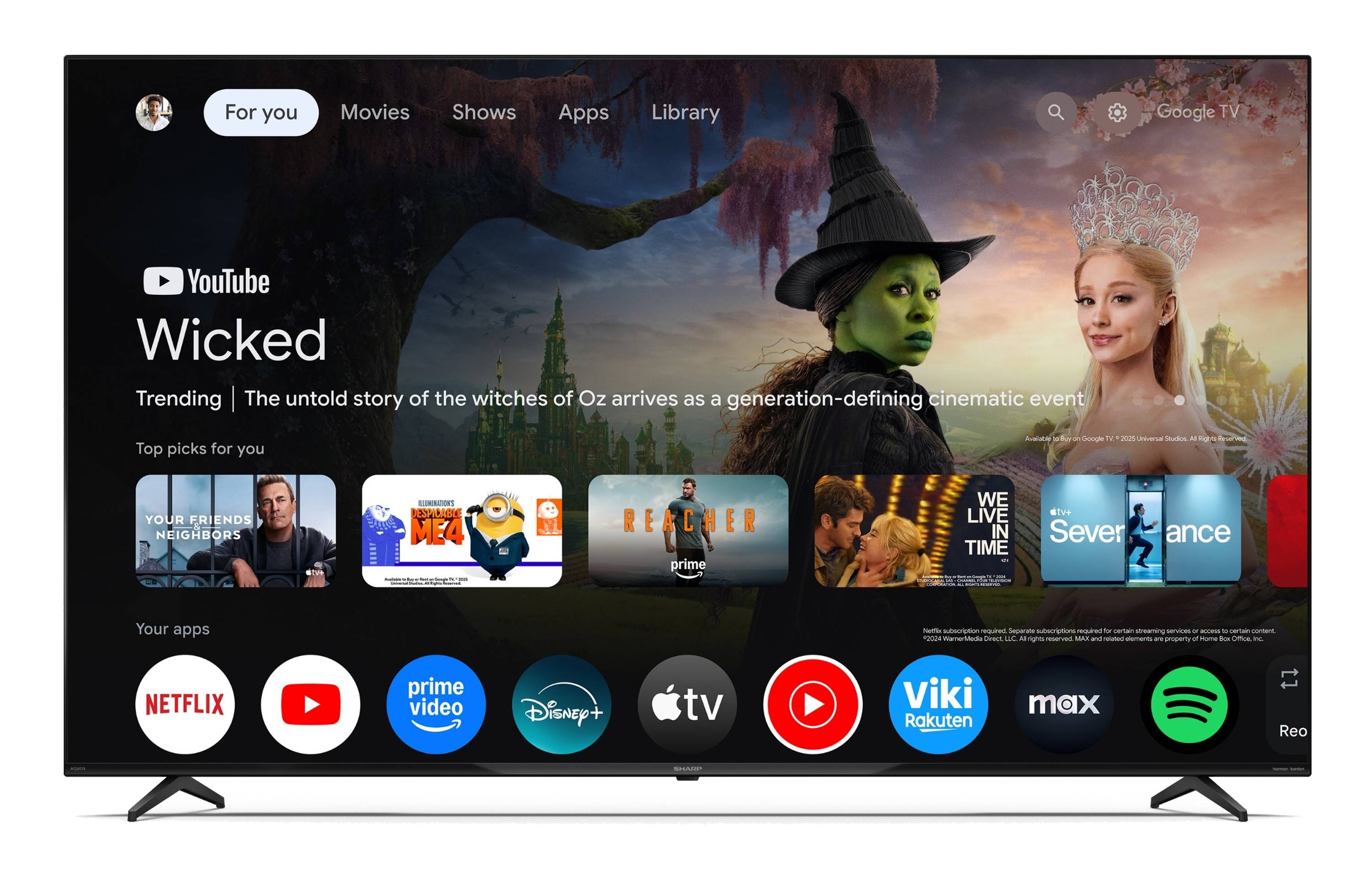 Sharp 70HP5765E QLED Fernseher 70 Zoll Google TV 4K UHD Smart TV HDR Dolby Vision Dolby Atmos (2026)