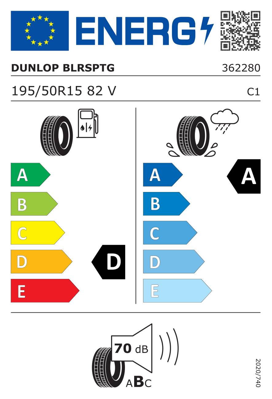 Dunlop Blue Response TG ( 195/50 R15 82V EVs, mit Felgenschutz (MFS) BLK )