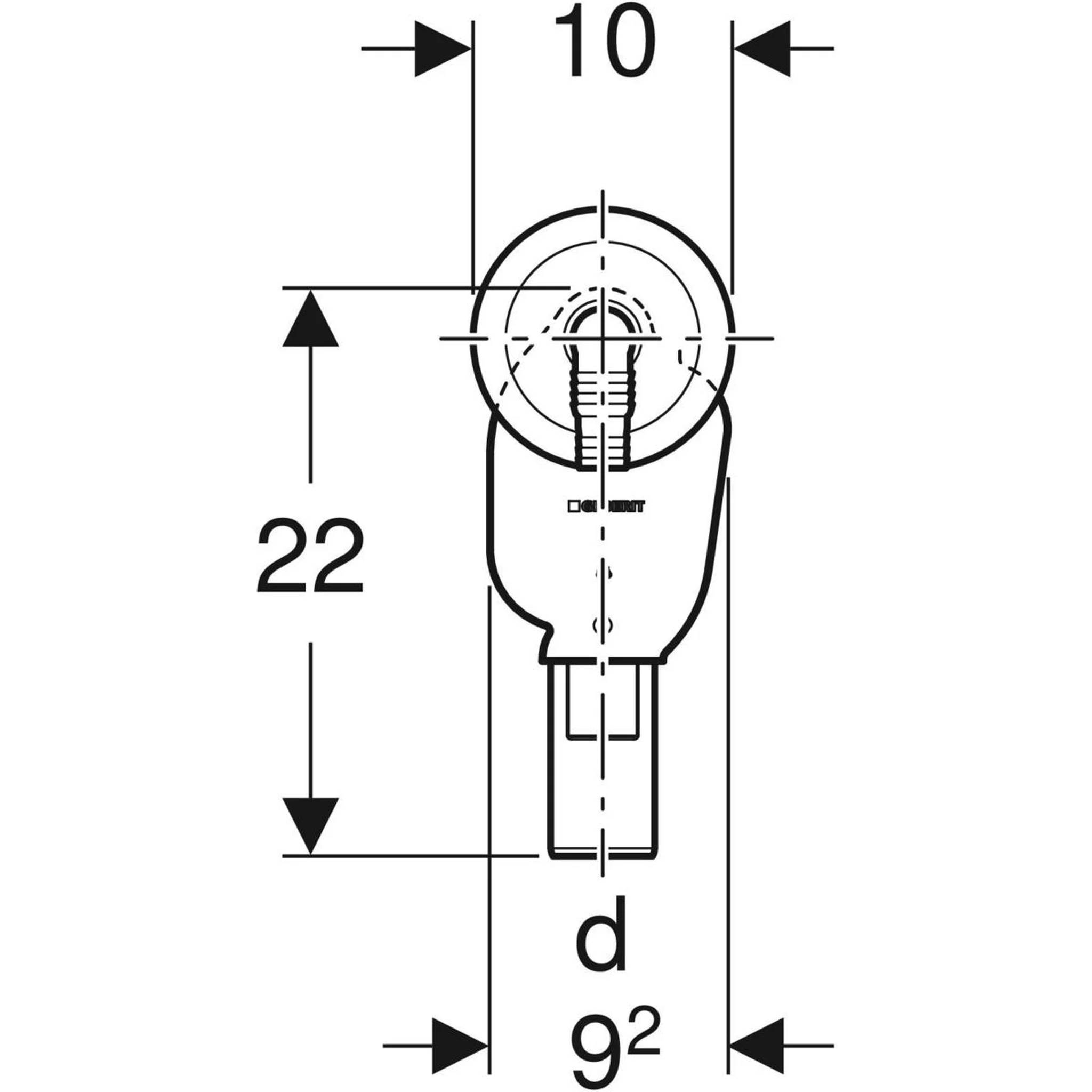 Geberit UP Siphon für Geraete 1 Anschluss, Abdeckrosette chrom, 1 Stk.