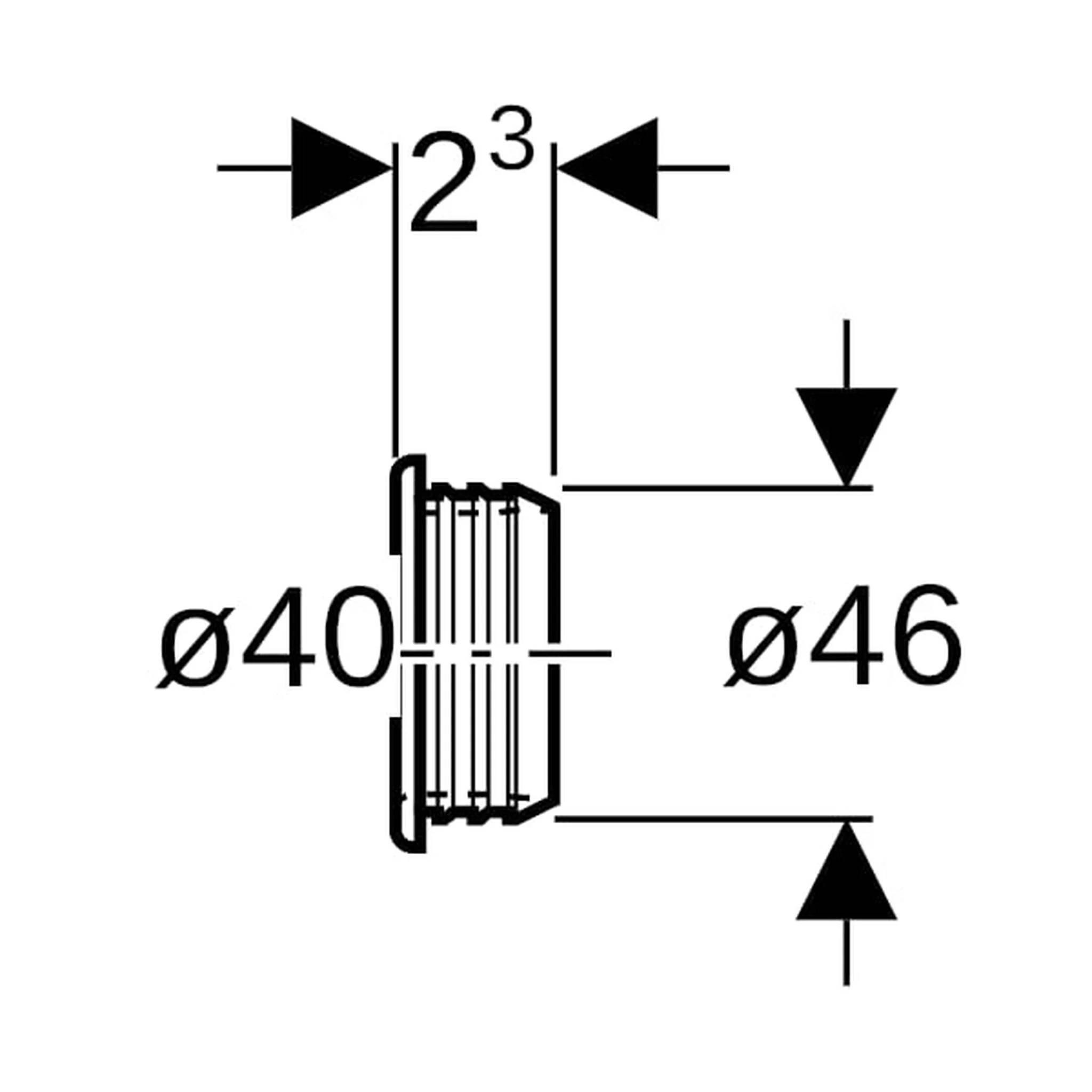 Geberit PE Steckdichtung zu Siphonanschlusswinkel 46/40mm, 1 Stk.
