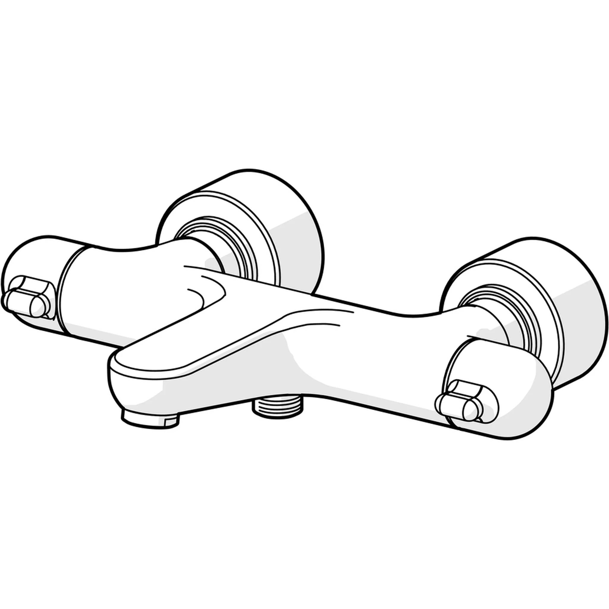 Hansa Care Wand-Wannenfür u.Brausemischer Thermostat A197 chrom, 1 Stk.