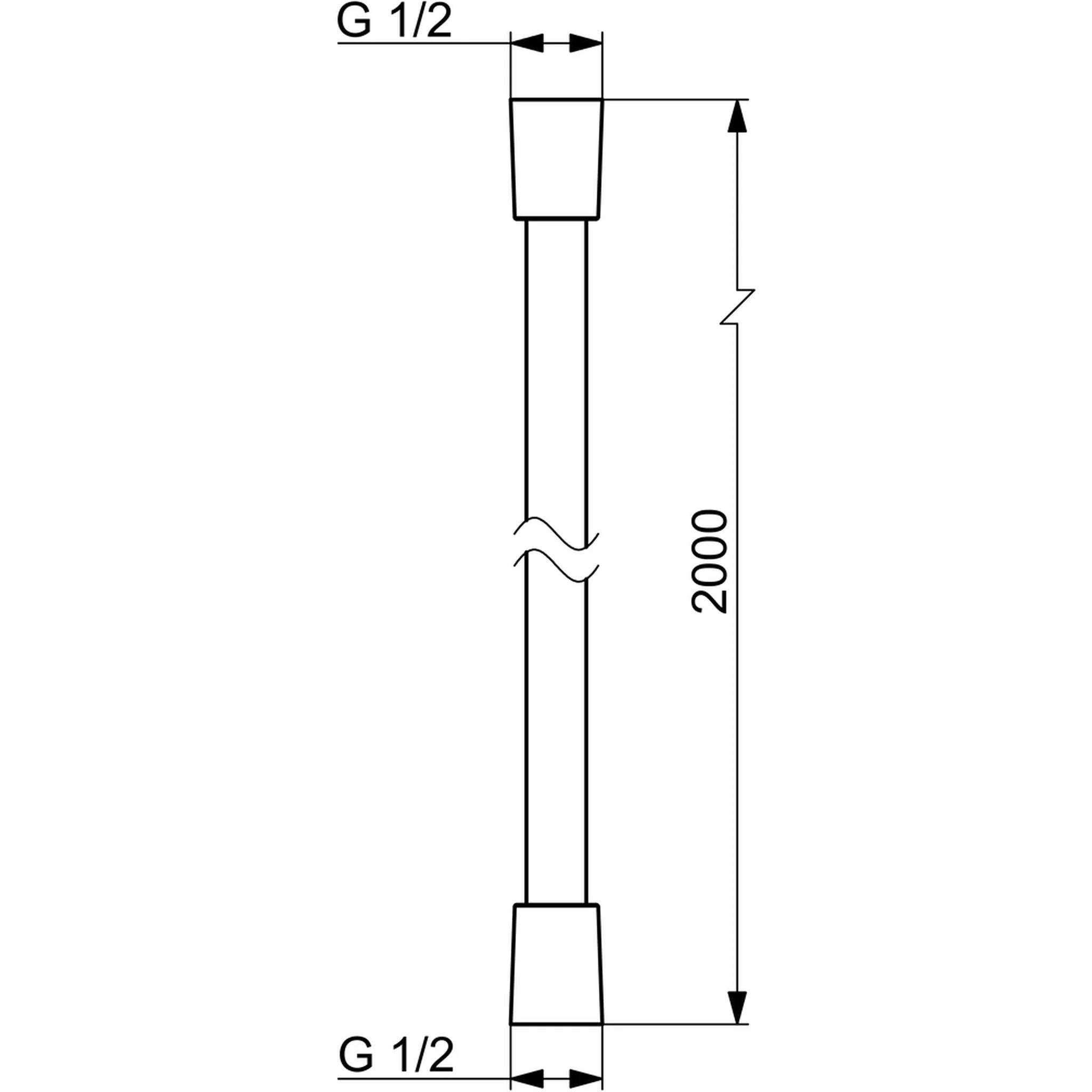 Hansa Viva Brauseschlauch chrom, 200cm, 1 Stk.