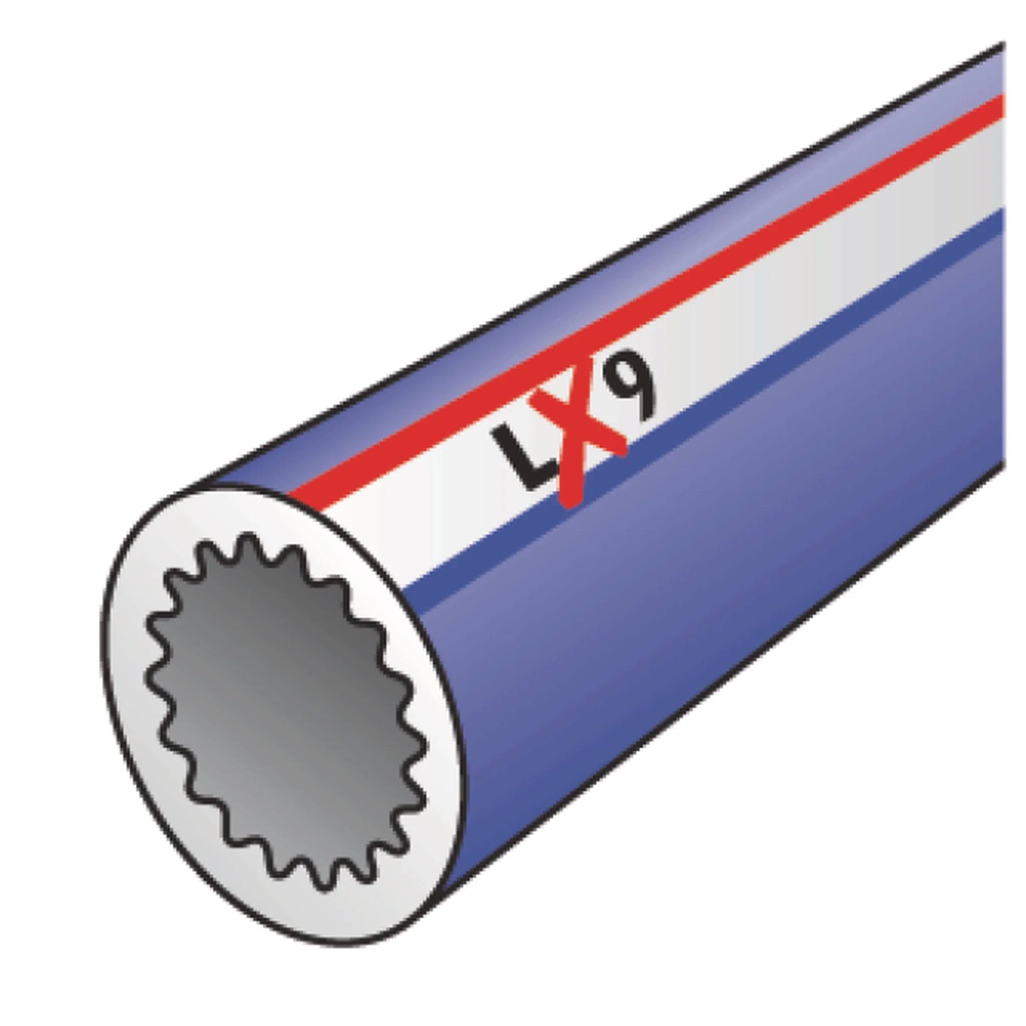 KE Kelit Isolierschlauch LEXEL LX09, 9mm Dämmstärke, Ø42mm Innendurchmesser, PE-Schaum, Bund mit 2m, 1 Stk.