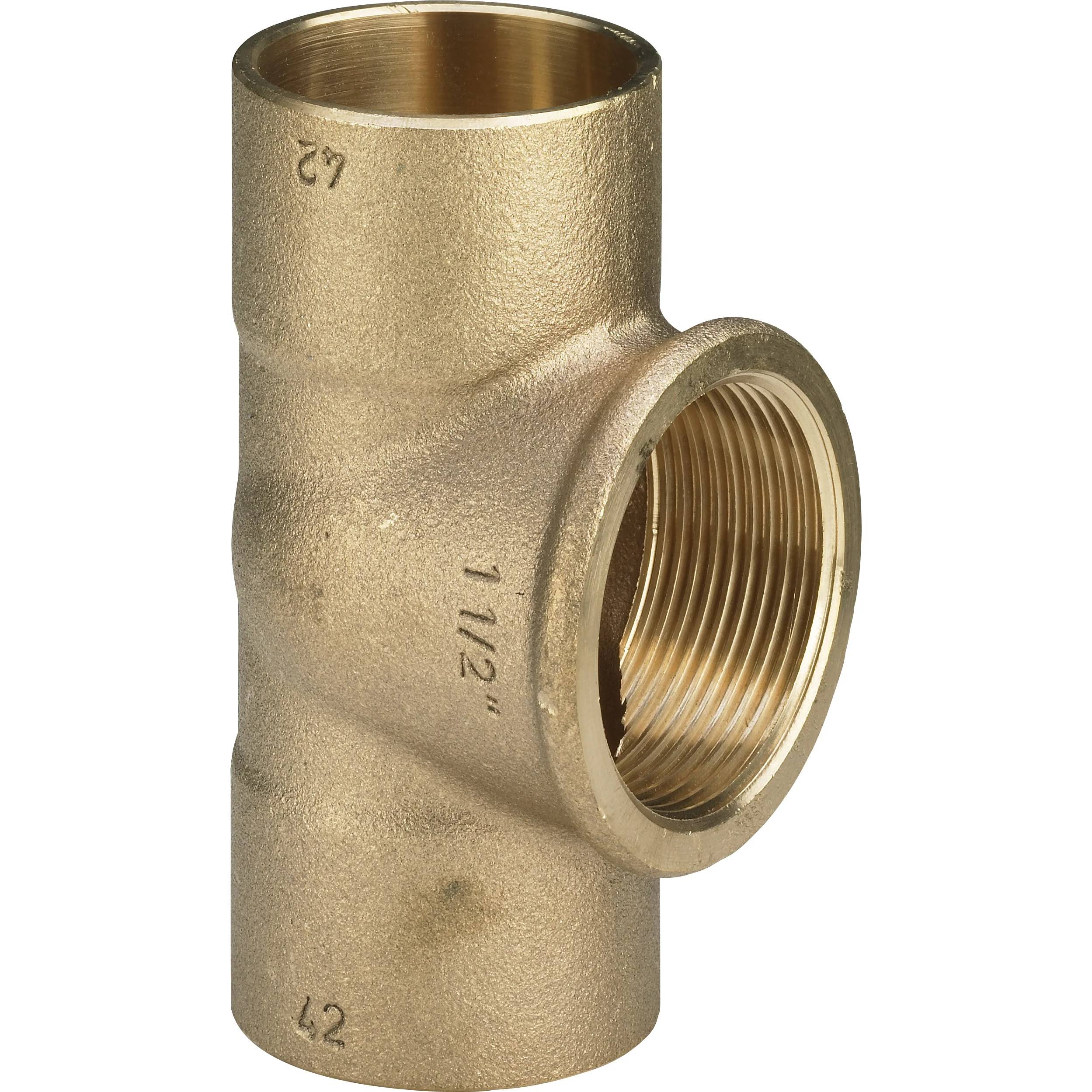 Viega T-Stück 94130G in 18mm x Rp1/2 x 18mm Rotguss, 1 Stk.