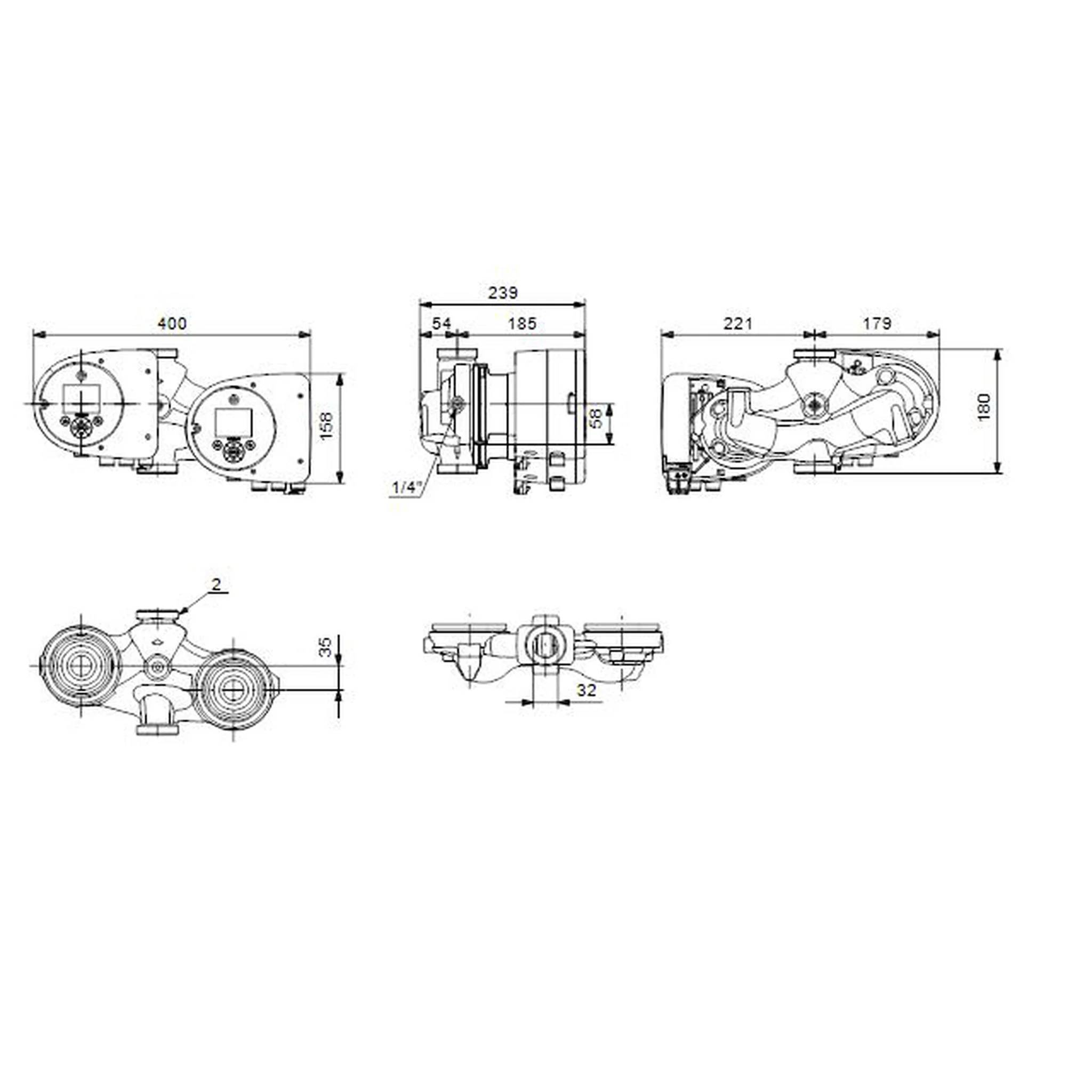 Grundfos Flanschpumpe MAGNA3 D 50-120 F 280 1x230V PN6/10 Nr.97924479, 1 Stk.
