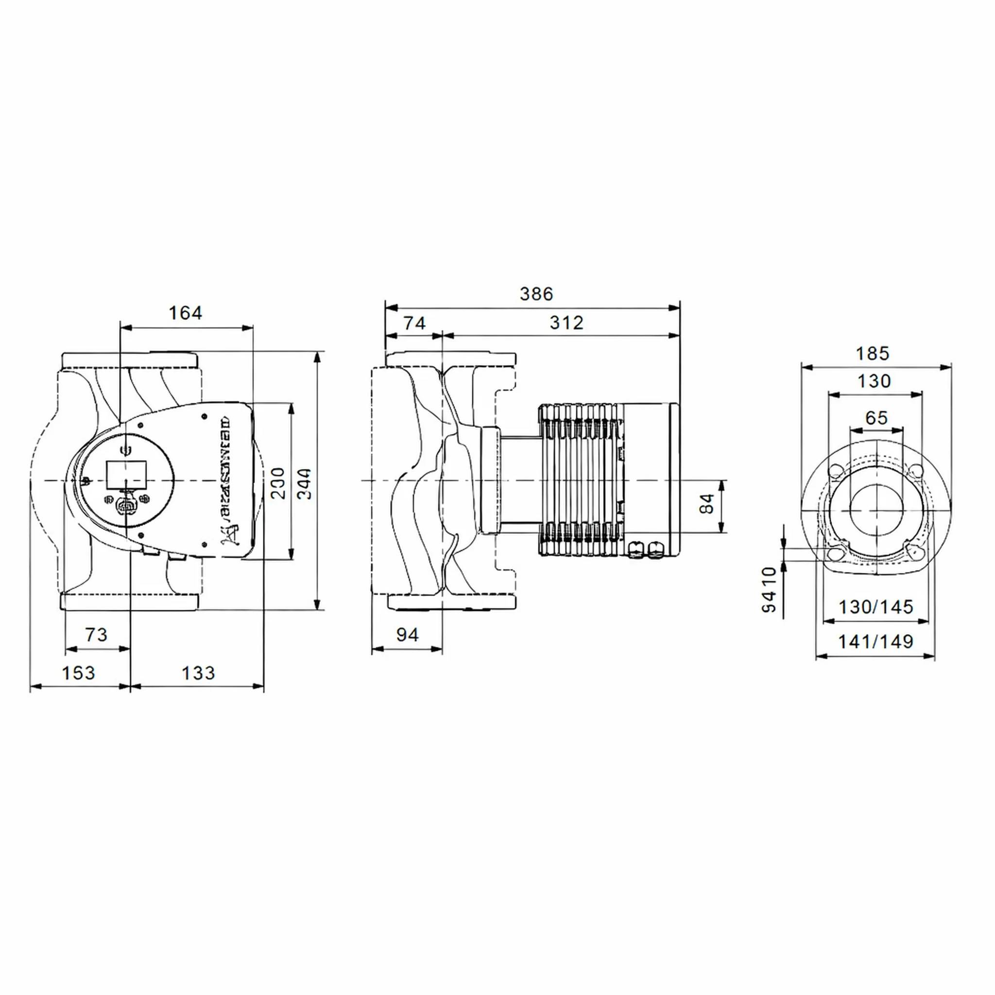 Grundfos Flanschpumpe MAGNA3 65-60 F 340 1x230V PN6/10 Nr.97924295, 1 Stk.