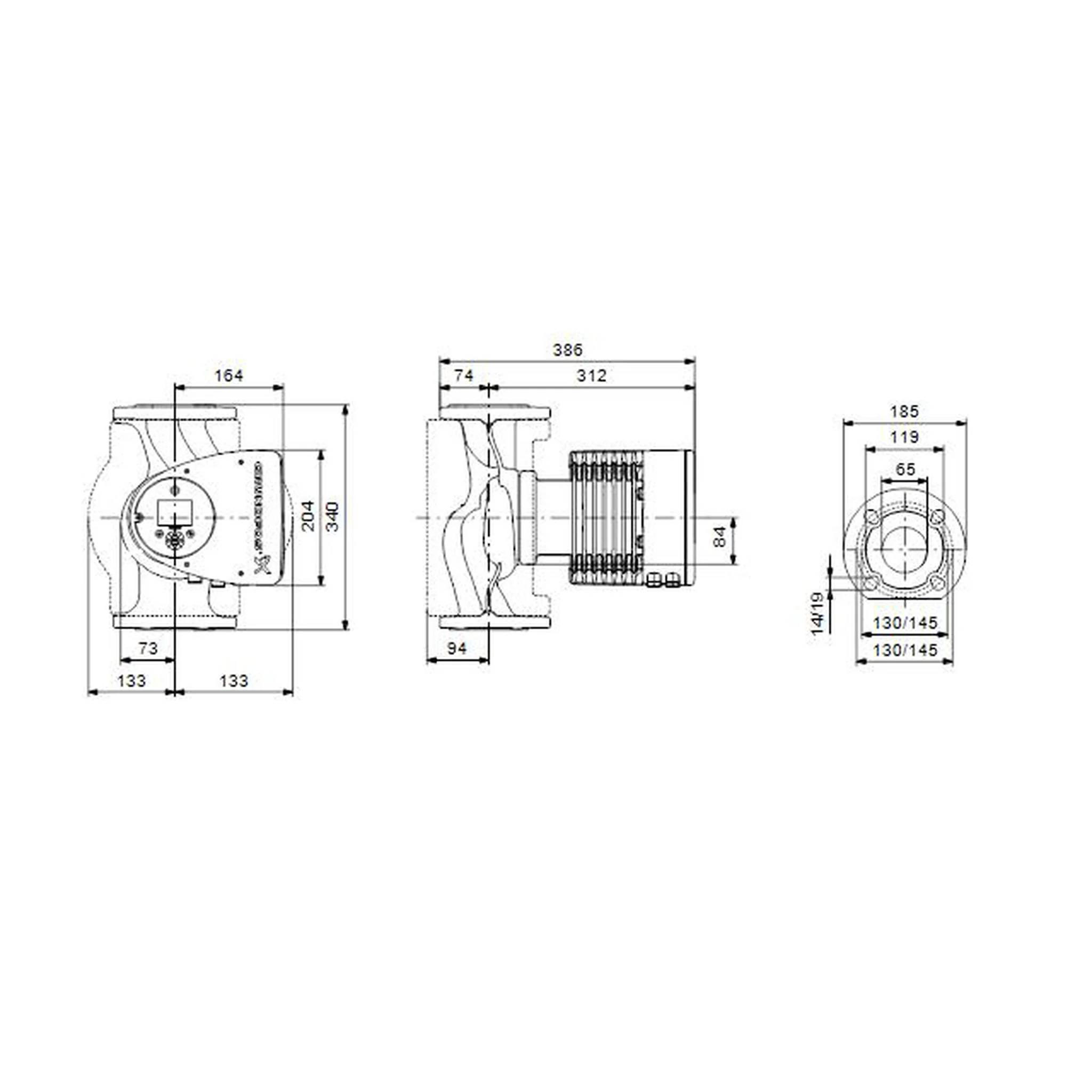 Grundfos Flanschpumpe MAGNA3 80-120 F 360 1x230V PN10 Nr.97924320, 1 Stk.